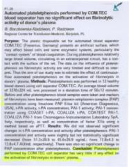Automated plateletpheresis performed by COM.TEC blood separator has no significant effect on fibrinolytic activity of dono's plasma.pdf