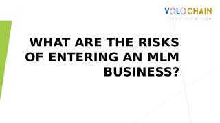 WHAT ARE THE RISKS OF ENTERING AN MLM.pptx