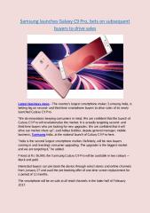 Samsung launches Galaxy C9 Pro, bets on subsequent buyers to drive sales.pdf