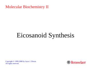 Eicosanoids lect 2.ppt