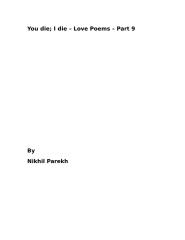 You die; I die - Love Poems - Part 9.doc