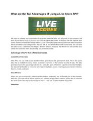 What are the Top Advantages of Using a Live Score API.docx