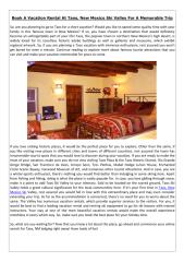 Book A Vacation Rental At Taos, New Mexico Ski Valley For A Memorable Trip.pdf