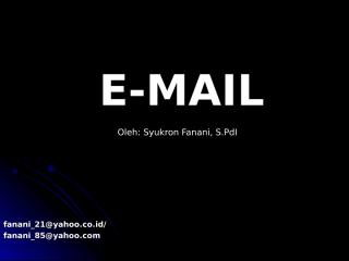 Cara Membuat E-Mail Yahoo.ppt